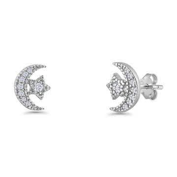 Crescent Moon & Star Earrings